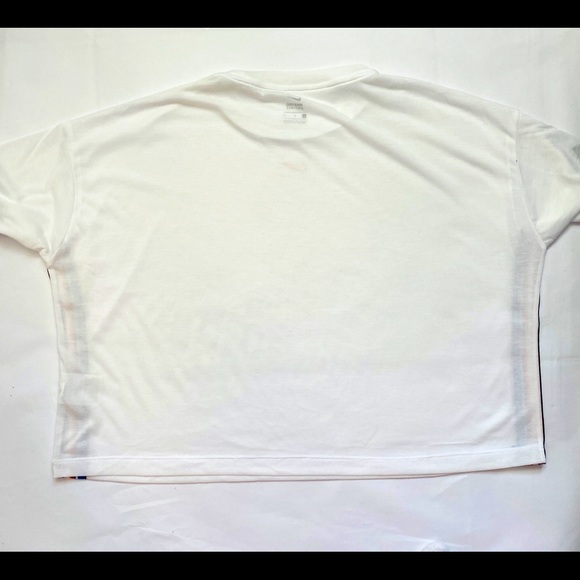 NIKE WOMEN’S Dri-FIT Stripe Cropped T-shirt SIZE L - Picture 4 of 5